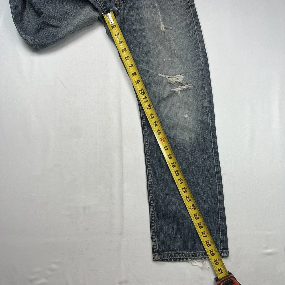 Levi's 511 Men's Jeans‎ Slim Straight Fit Blue Wash Ripped Y2k Vintage 31X30